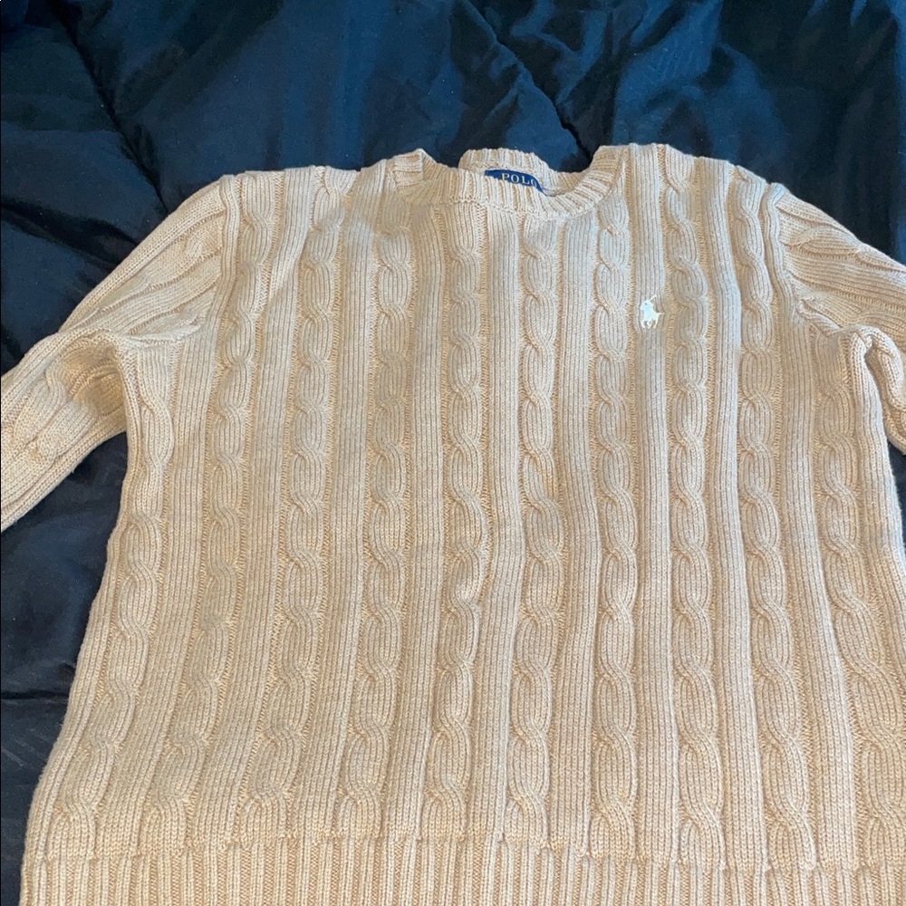 Polo by Ralph Lauren Tan Cable Knit Sweater